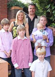 Geoff's Son Lewis with his wife Samantha & their sons - © Copyright Geoff Capes - Lincolnshire Magazine - LincsMag.com