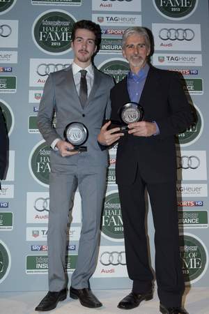 Josh Hill and Damon Hill at the 2013 Motor Sport magazine Hall of Fame - Lincolnshire Magazine - LincsMag.com
