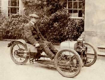 Harry Morgan with first Three-Wheeler - Lincolnshire Magazine - LincsMag.com
