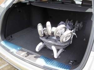 Pram in load area of Accord Tourer for LincsMag