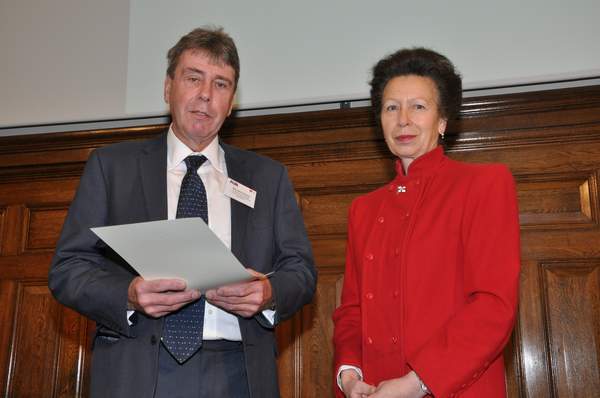 Richard Grace receives his RYA Lifetime Commitment Award from HRH The Princess Royal - Picture Credit RYA - Lincolnshire Magazine - LincsMag.com