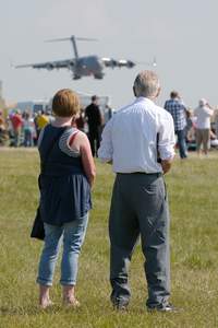 More American Heavy Metal arrives for the show in the shape of a USAF C-17, the aptly named - Globemaster III - Image Copyright R.J.Heard/Focalplane Photography - RAF Waddington International Airshow 2011 - Lincolnshire Magazine - LincsMag.com