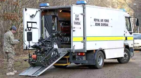 5131 (Bomb Disposal) Sqn RAF Wittering, training on their specialist bomb disposal equipment on their training ground at RAF Wittering. - Photo: SAC Adam Fletcher/MoD - 2012 Olympic Games Military Support - Lincolnshire Magazine - LincsMag.com