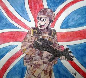British Army Returns From Germany - illustration by Baron Halpenny - Lincolnshire Magazine - LincsMag.com