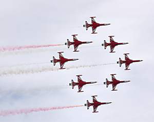 Turkish Stars Display - Photo by LincsMag Photographer, Rees Adams - RAF Waddington Air Show 2010 - Lincolnshire Magazine - LincsMag.com