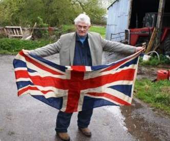 Mr Watts with flag - Lincolnshire Magazine - LincsMag.com